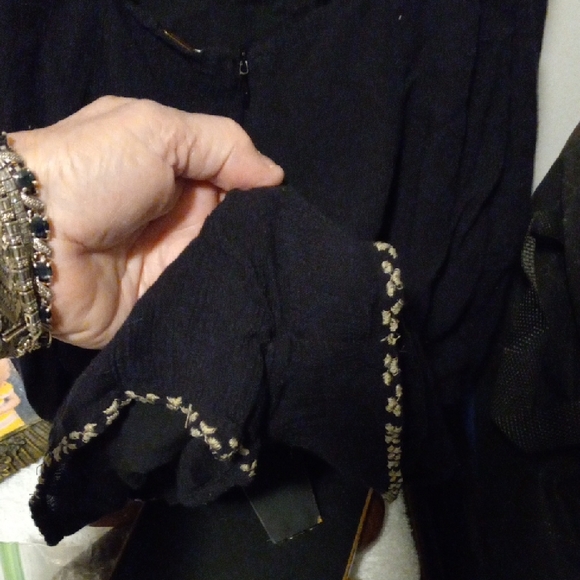 Free People Black and Gold Jumpsuit 2" Inseam - Picture 7 of 10